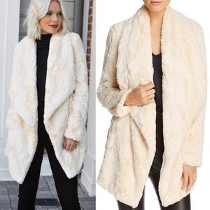 Jack by BB Dakota Cream Faux Fur Coat